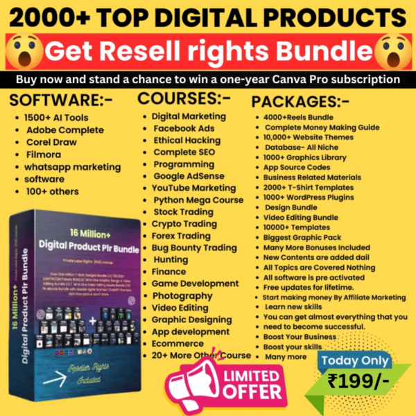 Complete All In One Digital Product In Single Kit